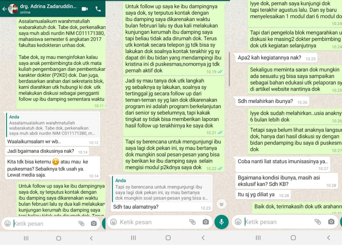 Diskusi Pertama dengan Dokter Pembimbing 